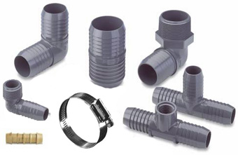 Fittings, Barbed Insert and Clamps
