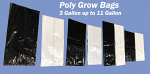 Poly Grow Bags in 4 sizes Poly Grow Bags in 4 sizes