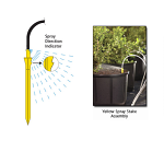 Example of the spray stake assembly in a pot. Example of the spray stake assembly in a pot.