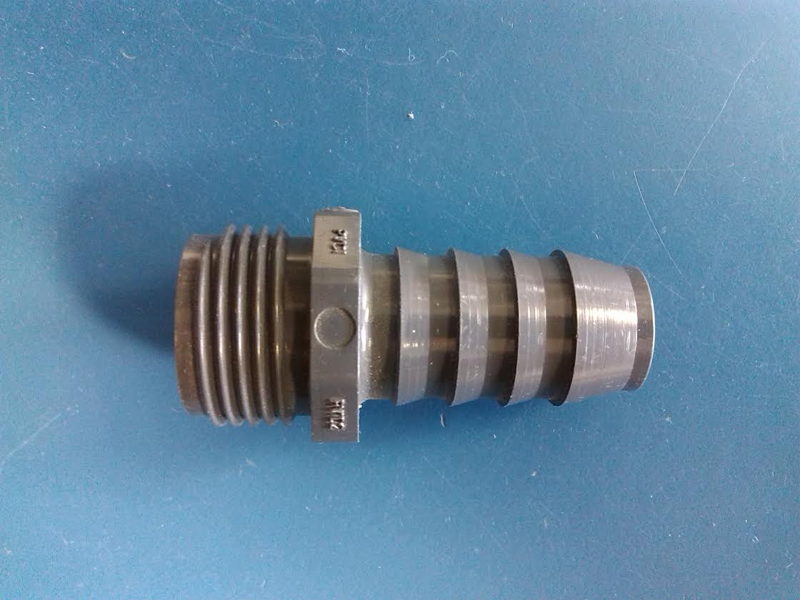 3/4" Garden Hose Male Thread X 3/4" Insert Barb 3/4" Garden Hose Male Thread X 3/4" Insert Barb