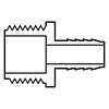 Reducing Male Adapter, Insert Barbed Gray PVC Fitting Reducing Male Adapter, Insert Barbed Gray PVC Fitting