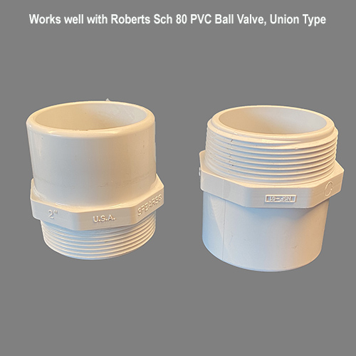 461-020 PVC Male Adapter, Spigot x Male Iron Pipe Thread (Not Standard Male Adapter) Use with Union-Style Ball Valves 461-020 PVC Male Adapter, Spigot x Male Iron Pipe Thread (Not Standard Male Adapter) Use with Union-Style Ball Valves