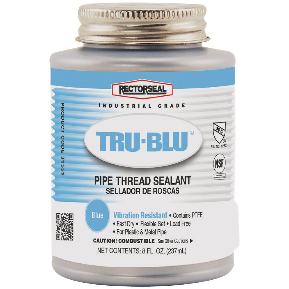 Tru-Blu Pipe Thread Sealant - Vibration Resistant by Rectorseal Tru-Blu Pipe Thread Sealant - Vibration Resistant by Rectorseal