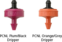 JR Drippers with Barb (3.2 Plum/Black or 6.6 gph Orange/Grey)  #01WPCJL JR Drippers with Barb (3.2 Plum/Black or 6.6 gph Orange/Grey)  #01WPCJL