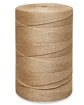 Jute - Natural, Degradable Twine. (3-Ply in 10 lb. Tube Shaped Rolls) Jute - Natural, Degradable Twine. (3-Ply in 10 lb. Tube Shaped Rolls)