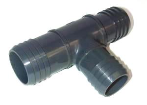 1401 Reducing Tee, Insert Barbed Gray PVC  1401 Reducing Tee, Insert Barbed Gray PVC