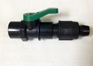 Power Loc Fitting with On /Off Ball Valve fits 16mm up to 1/2" Poly Tubing.  Power Loc Fitting with On /Off Ball Valve fits 16mm up to 1/2" Poly Tubing.