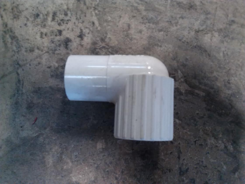 This is a pvc 409 010, 1" 90 Street Ell SPIG X SLIP adapter.